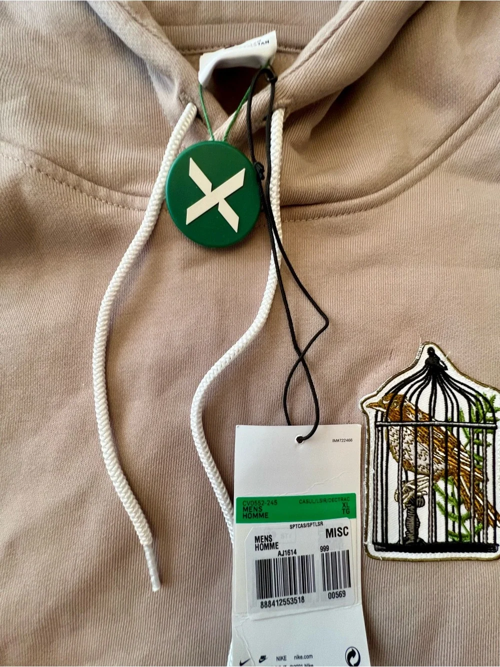 NWT Nike Sportswear XL Club Fleece Hoodie StockX Verified Custom Patch